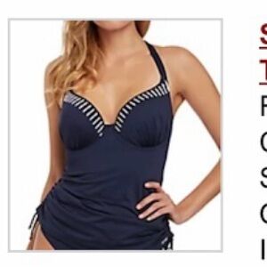 Fantasie gathered underwire tankini